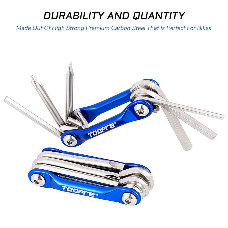 KIEVODE Bike Multi-Tool Mini Multitool Kit - 6 in 1 Lightweight Stainless Steel Tool With 3/4/5/6mm Hex Key and Phillips Screwdriver for Mountain Bicycle Road Bike MTB - Image 2